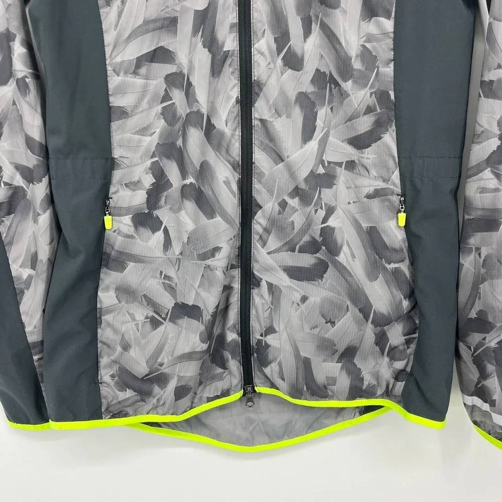 Nike Windbreaker Jacket Women's Size S Gray Running Ful‎ Zip Hooded